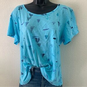 FRESH PRODUCE Cotton HARBOUR HUES Vintage Go To Tee Size XL BLUEFIN short sleeve